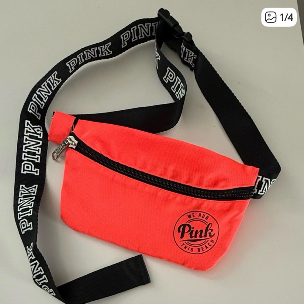 New PINK Victoria's Secret Coral Crossbody Belt Bag